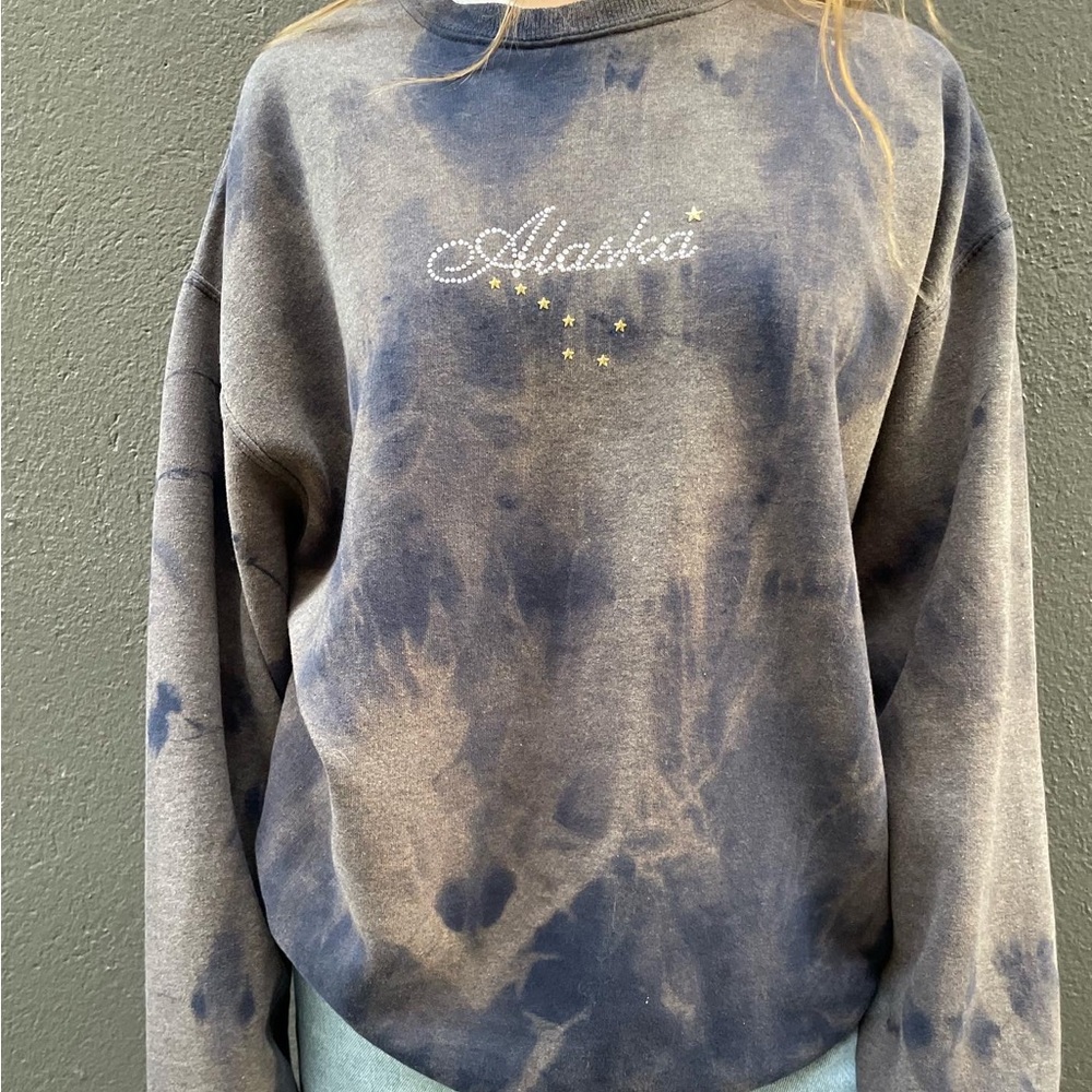 Tie die  crewneck vintage Alaska